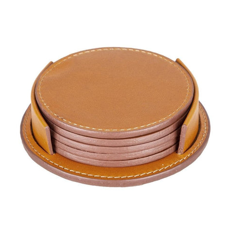 Divine Leather Cup Coaster Set