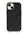 iphone 15 fermo leather crossbody wallet case floater black 01