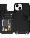 iphone 15 fermo leather crossbody wallet case floater black 02