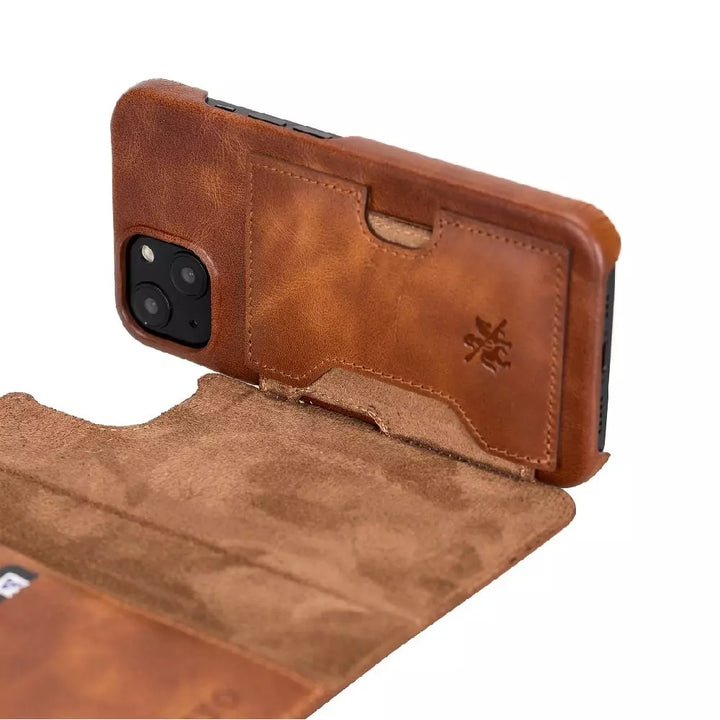 florence rfid blocking leather wallet case for iPhone 14 - Venito - 2