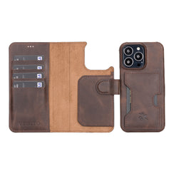 Funda tipo billetera de cuero con bloqueo RFID Florence para iPhone 13 Pro
