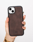 iphone 15 plus lucca leather phone case coffee brown 04