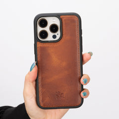 Funda de cuero Lucca Snap On para iPhone 15 Pro Max