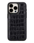 iphone 15 pro max lucca leather phone case black crocodile 02