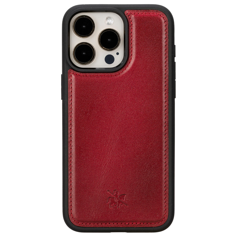 iphone 15 pro max lucca leather phone case burnt red 02
