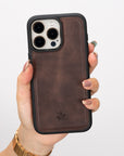 iphone 15 pro max lucca leather phone case coffee brown 04