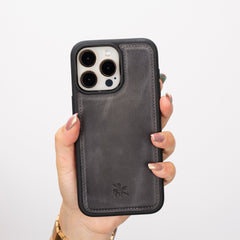 Funda de cuero Lucca Snap On para iPhone 15 Pro Max