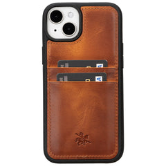 iphone 15 plus capri leather phone case antique brown 03