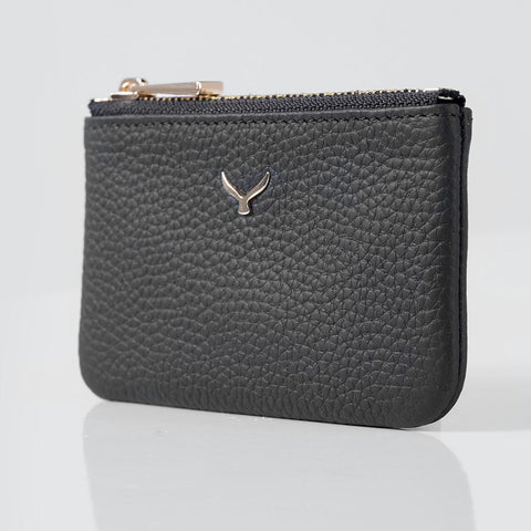 3002 Unisex Leather Coin Purse With Zipper