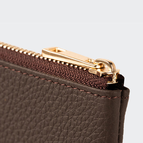 3002 Unisex Leather Coin Purse With Zipper