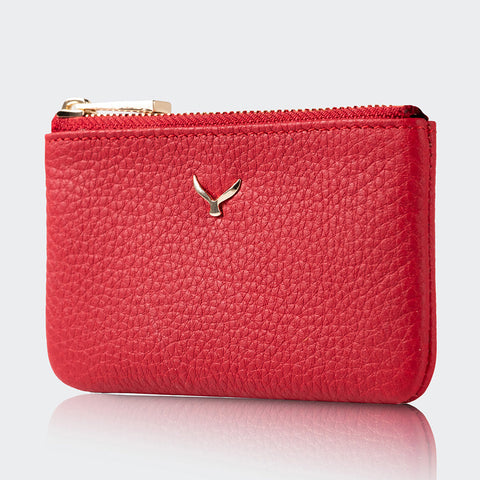 3002 Unisex Leather Coin Purse With Zipper