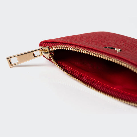 3002 Unisex Leather Coin Purse With Zipper