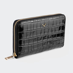 5110 Women Large Leather Wallet With Triple Compartments