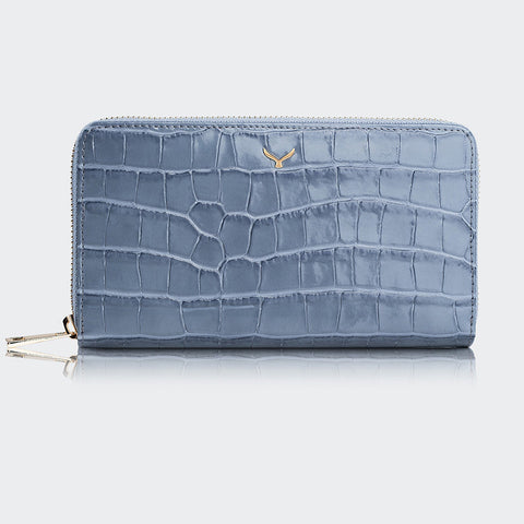 5110 Women Large Leather Wallet With Triple Compartments