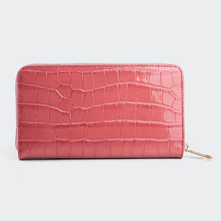 5110 Women Large Leather Wallet With Triple Compartments