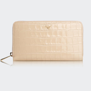 5110 Women Large Leather Wallet With Triple Compartments