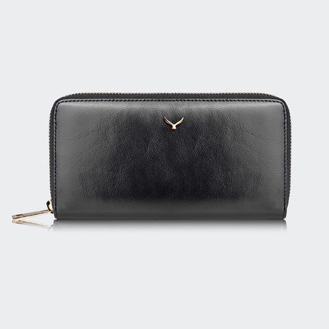 5111 Women Large Leather Wallet With Dual Compartments