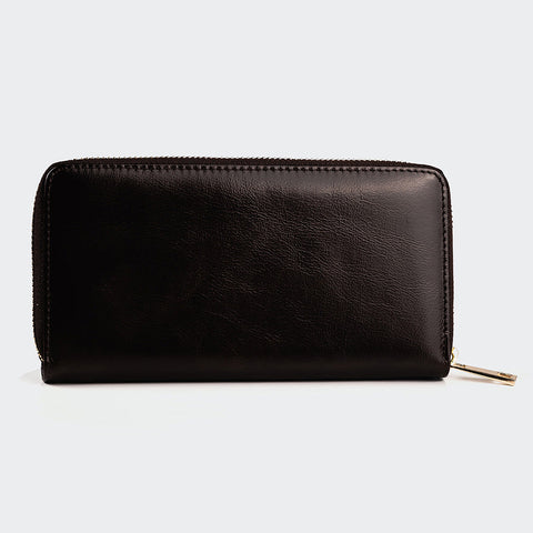 5111 Women Large Leather Wallet With Dual Compartments