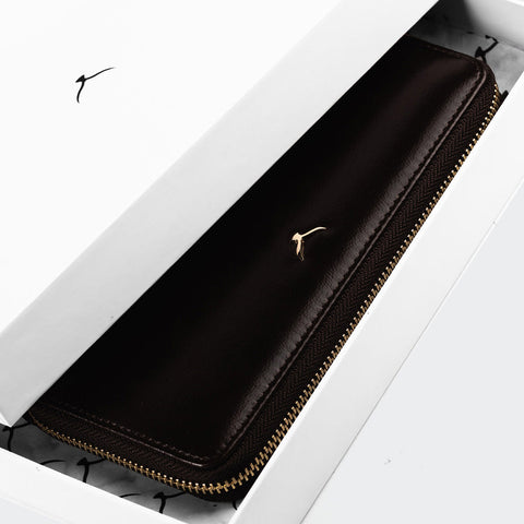 5111 Women Large Leather Wallet With Dual Compartments