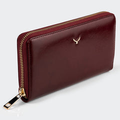 5111 Women Large Leather Wallet With Dual Compartments