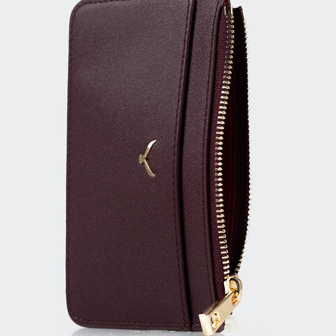5507 Women Leather Card Holder With Zipper
