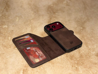 Ravenna RFID Blocking Detachable Leather Wallet Case for iPhone 18 Pro Max