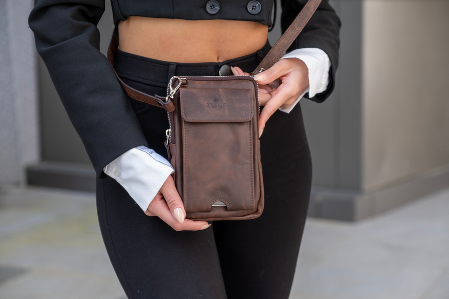 New Women Purses Solid Color Leather Shoulder Strap Bag Mobile Phone B –  www.