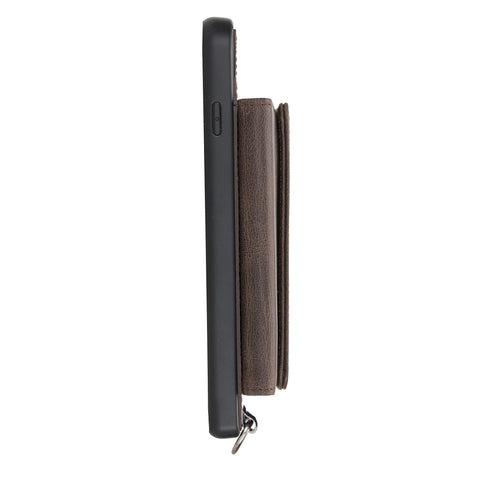 Funda tipo cartera tipo billetera de cuero Bergamo para iPhone SE 2020 - SE 2022