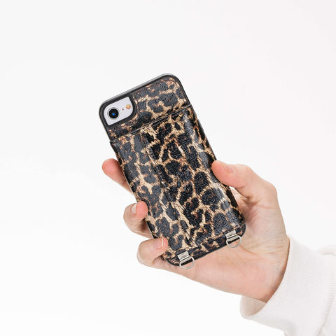 Funda tipo cartera tipo billetera de cuero Bergamo para iPhone SE 2020 - SE 2022