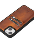 iphone 15 capri leather phone case antique brown 04