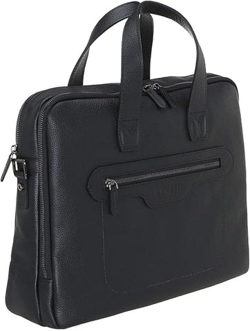 Milan Leather Messenger Laptop Bag for Men and Women
