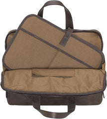 Milan Leather Messenger Laptop Bag for Men and Women