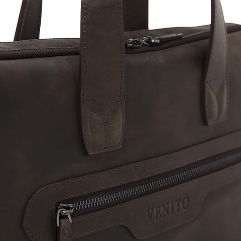 Milan Leather Messenger Laptop Bag for Men and Women
