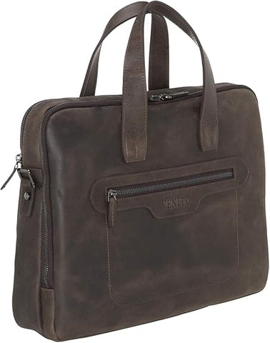 Milan Leather Messenger Laptop Bag for Men and Women