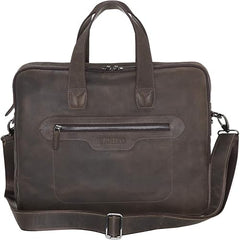 Milan Leather Messenger Laptop Bag for Men and Women
