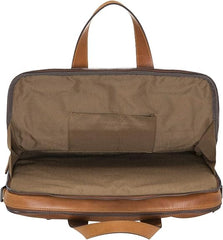Milan Leather Messenger Laptop Bag for Men and Women