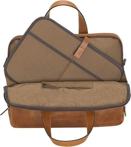 Milan Leather Messenger Laptop Bag for Men and Women