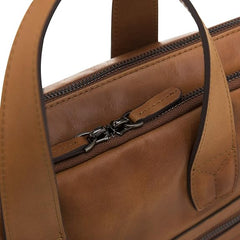 Milan Leather Messenger Laptop Bag for Men and Women