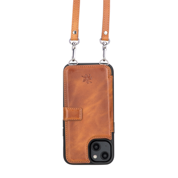Fermo Leather Crossbody Wallet Phone Case for iPhone 14