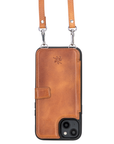 Fermo Leather Crossbody Wallet Phone Case for iPhone 14 Plus