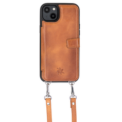 Fermo Leather Crossbody Wallet Phone Case for iPhone 14 Plus