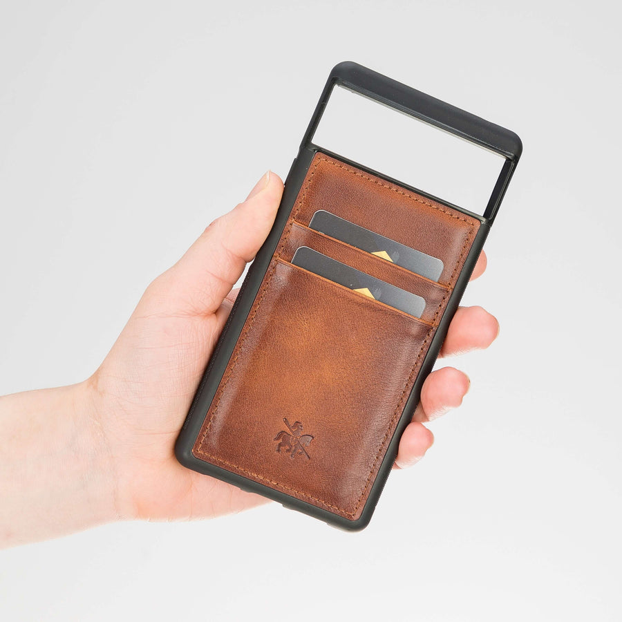 Funda tipo billetera de cuero Capri Snap On para Google Pixel 6