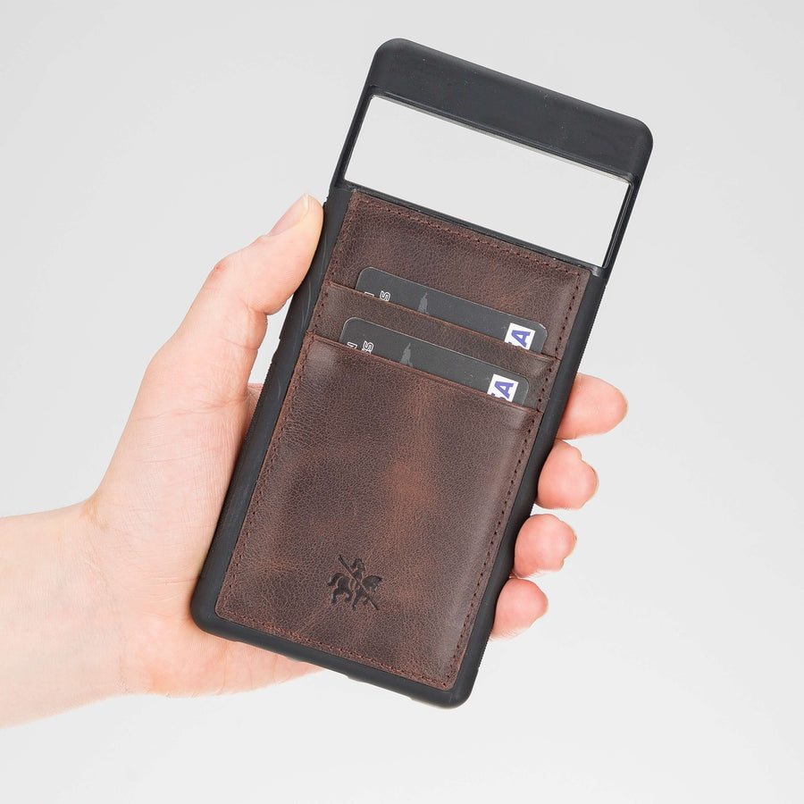 Funda tipo billetera de cuero Capri Snap On para Google Pixel 6 Pro