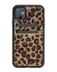 Luxury Leopard Leather iPhone 11 Back Cover Case with Card Holder - Venito – 1