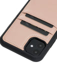 Luxury Pink Leather iPhone 11 Back Cover Case with Card Holder - Venito – 3