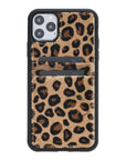 Luxury Leopard Leather iPhone 11 Pro Max Back Cover Case with Card Holder - Venito – 1