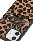 Luxury Leopard Leather iPhone 12 Back Cover Case with Card Holder - Venito – 3