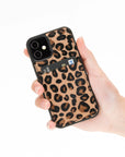 Luxury Leopard Leather iPhone 12 Mini Back Cover Case with Card Holder - Venito – 2