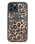 Luxury Leopard Print Leather iPhone 12 Pro Back Cover Case with Card Holder - Venito – 1