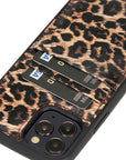 Luxury Leopard Print Leather iPhone 12 Pro Back Cover Case with Card Holder - Venito – 3